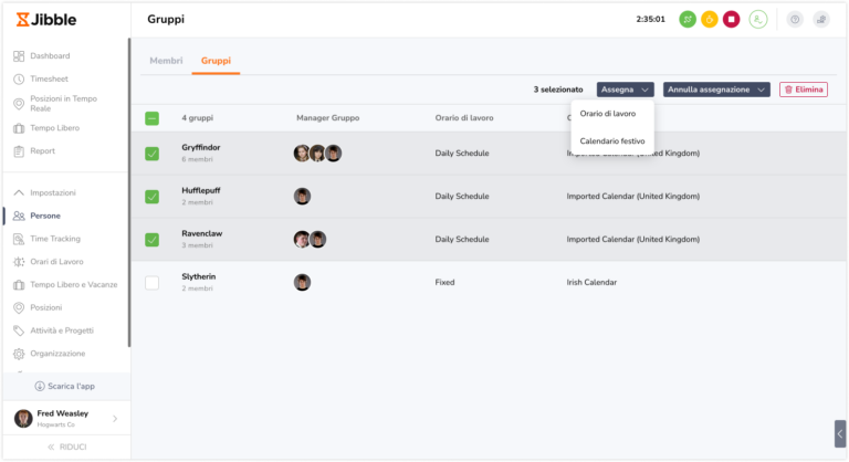 Groups bulk assign
